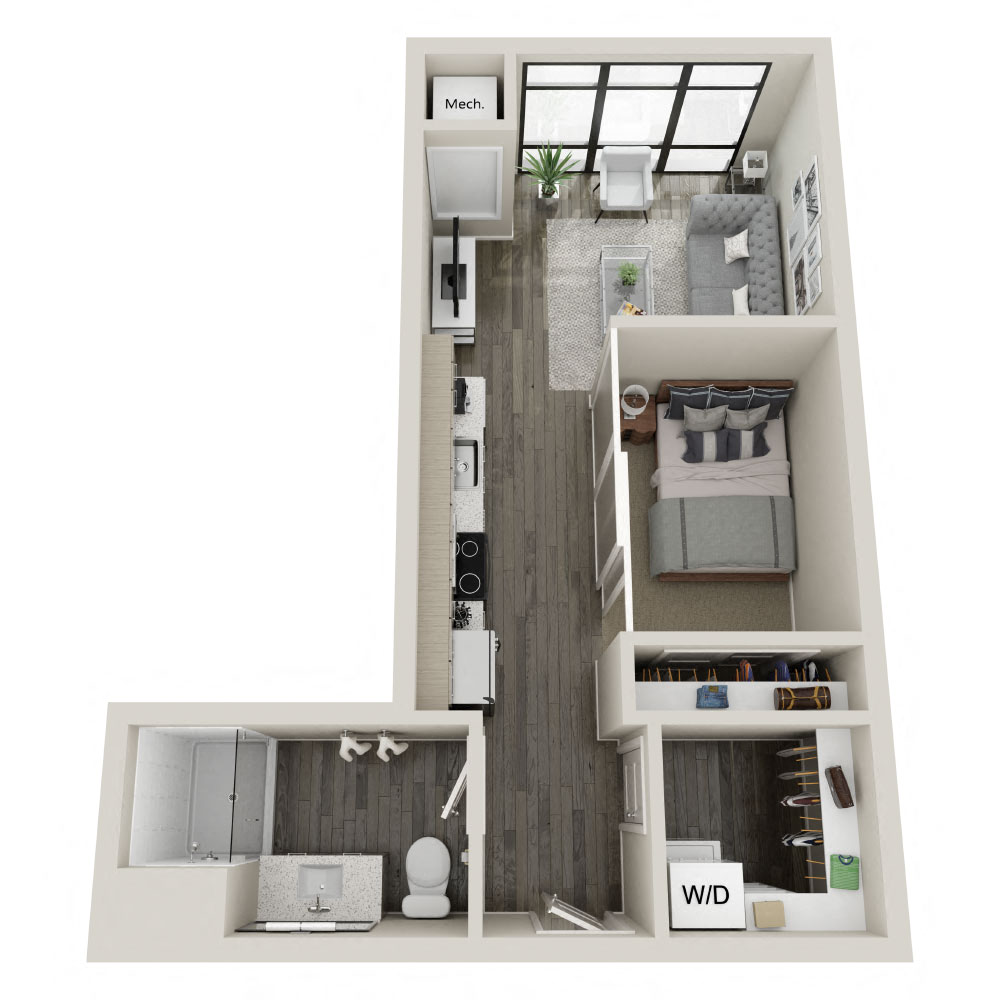 0 bedroom apartment for rent