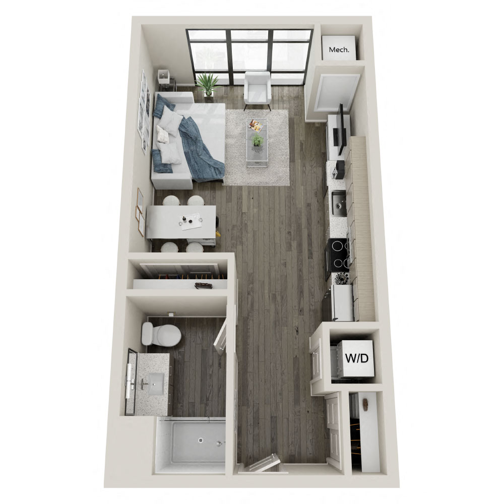 0 bedroom apartment for rent
